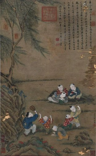 A Chinese Scroll Painting By Jin Tingbiao