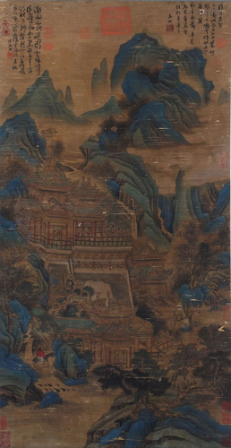 A Chinese Scroll Painting By Zhao Mengfu