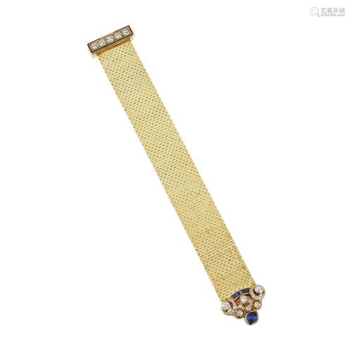 VAN CLEEF & ARPELS A SAPPHIRE AND DIAMOND 'LUDO' BRACELE...