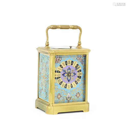 A good late 19th century French polychrome enamel decorated ...