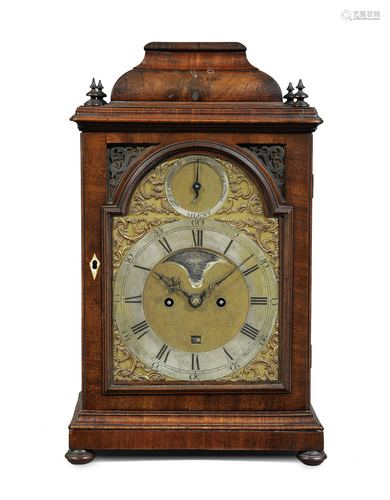 A late 18th century mahogany table clock of good colour Timo...