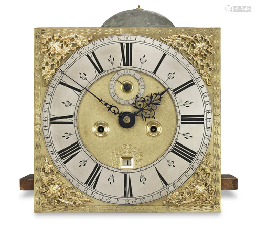 A rare late 17th/early 18th century longcase clock movement,...