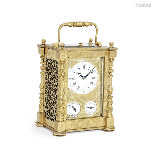 A fine late 19th Century French Carriage Clock with Grande S...