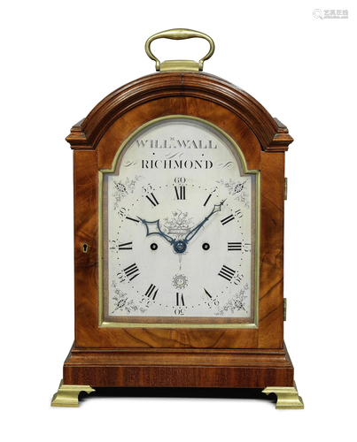 A late 18th century mahogany table clock William Wall, Richm...