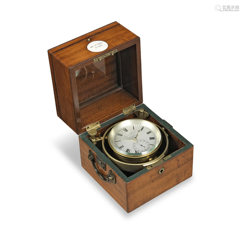 A mid 19th century one-day mahogany marine chronometer James...