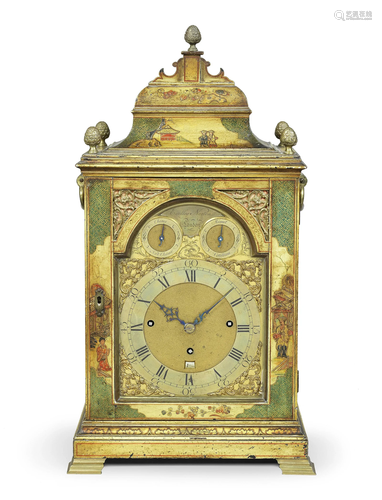 A fine and rare mid 18 century quarter chiming table clock, ...