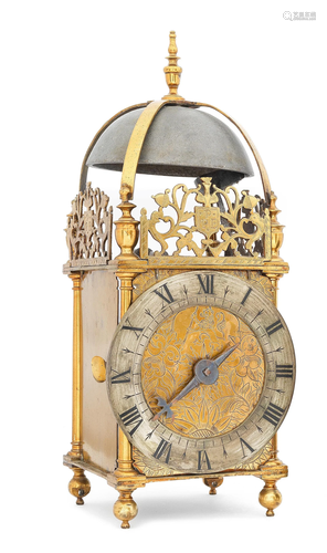 An 18th Century brass Lantern Clock,