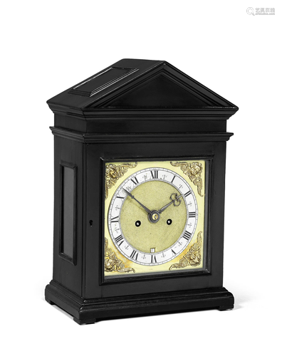 A 17th century and later ebonised architectural table clock ...