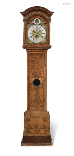 An early 18th Century walnut longcase clock Joseph Windmills...