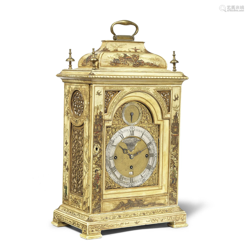 An 18th century and later quarter chiming table clock with C...