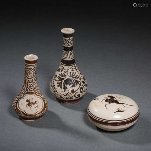 A GROUP OF CHINESE SOUTHERN SONG JIZHOU WARE PORCELAIN
