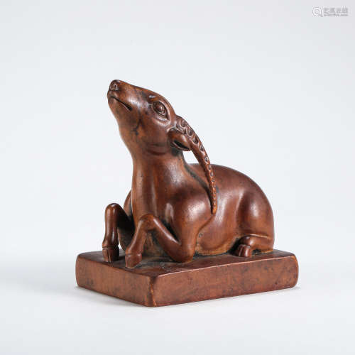 CHINESE QING DYNASTY SANDALWOOD SEAL