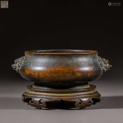 China Ming Dynasty bronze incense burner