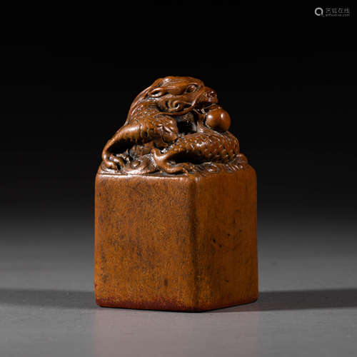 China Qing Dynasty Seal made of boxwood