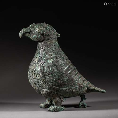 China Western Zhou Dynasty bronze owl statue