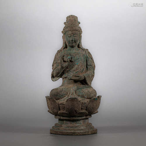 China Liao Dynasty bronze Buddha statue