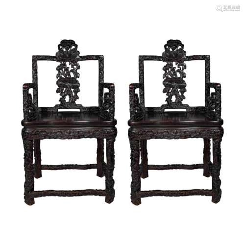 China Qing Dynasty A set of seats made of rosewood