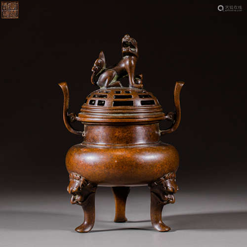 China Ming Dynasty copper incense burner