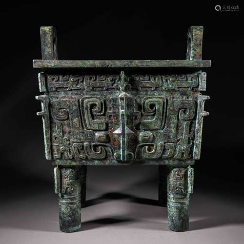 China Western Zhou Dynasty Bronze square tripod