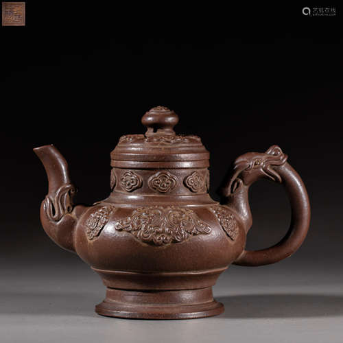 China Qing Dynasty Yongzheng style purple sand teapot