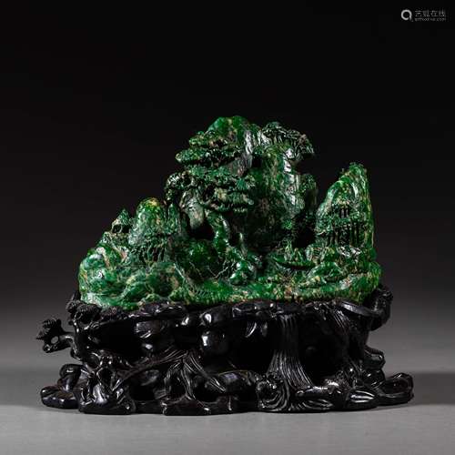 China Qing Dynasty Emerald ornament