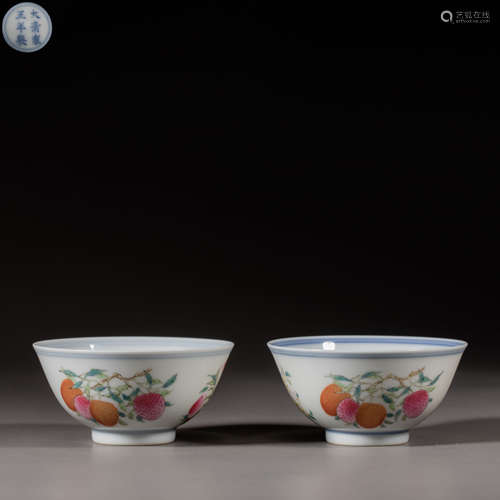 China Qing Dynasty A set of Yongzheng style Pastel Porcelain...