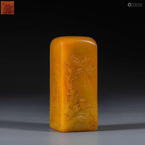 China Qing Dynasty Seal made of Tianhuang stone