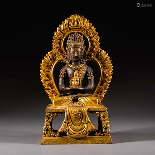 China Ming Dynasty Gilt bronze statue of Buddha