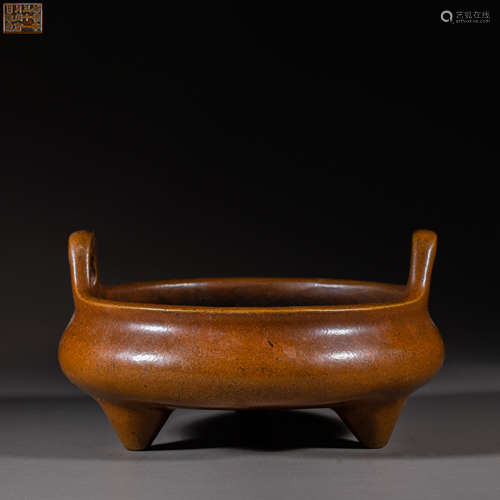 China Ming Dynasty Multi-character copper incense burner