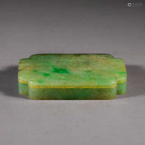 China Qing Dynasty Emerald box