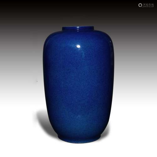 China Qing Dynasty Kangxi period blue lantern shaped bottle