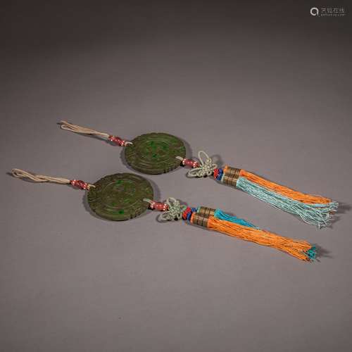 China Qing Dynasty A set of Emerald ornaments