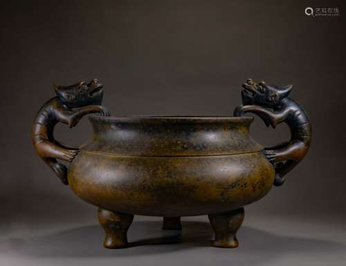 China Ming Dynasty Xuande style copper incense burner