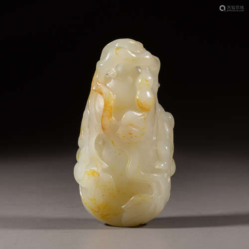 China Qing Dynasty Hetian jade handle