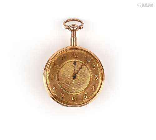 Une montre de poche en or 18 carats, Rundell, Bridge et Rund...