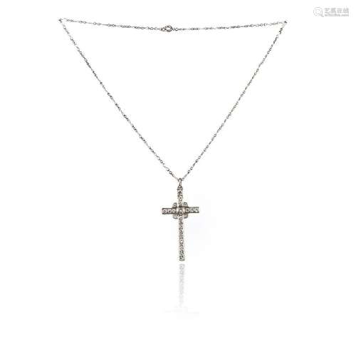 Pendentif en forme de croix en diamant, années 1930, conçu c...