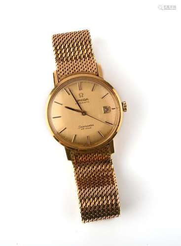 Une Seamaster De Ville en or pour homme, Omega, cadran signé...