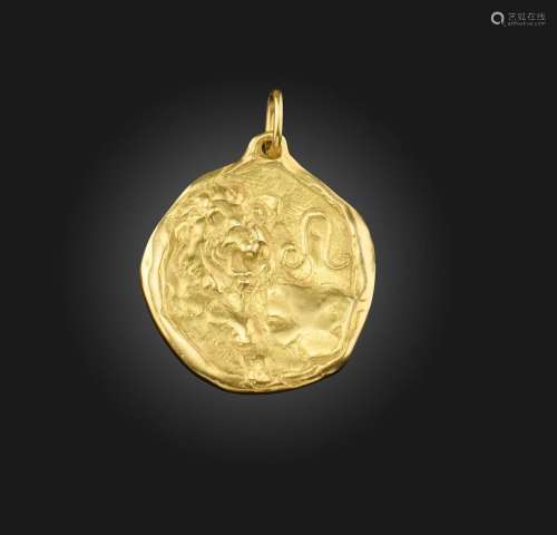 Un pendentif en or 18ct pour le zodiaque, Cartier, 1976, le ...