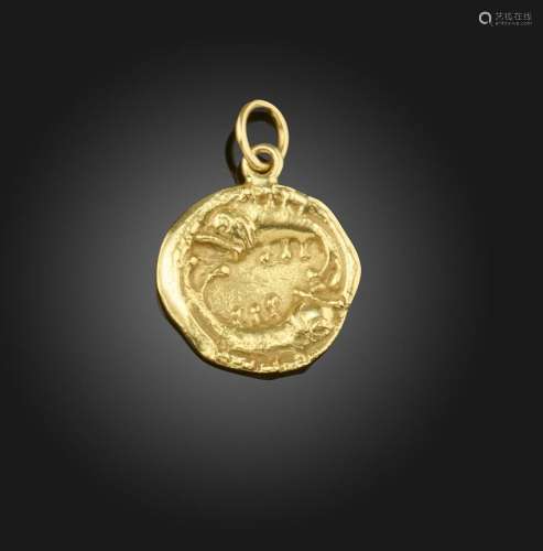 Pendentif en or 18 carats représentant le zodiaque, Cartier,...