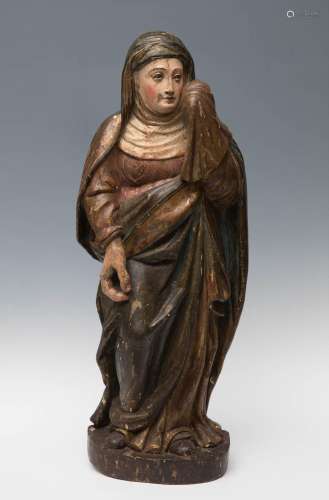 Castilian school; XV century. "Virgin of Calvary"....