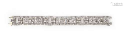 Bracelet Art déco en diamants, Raymond Yard, années 1920, fo...