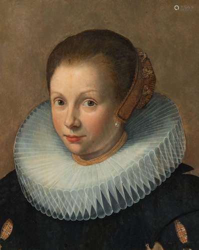 Dutch school; XVII century. "Portrait of a Lady". ...