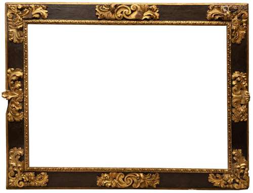 Important Spanish frame, mid-17th century. Carved polychrome...