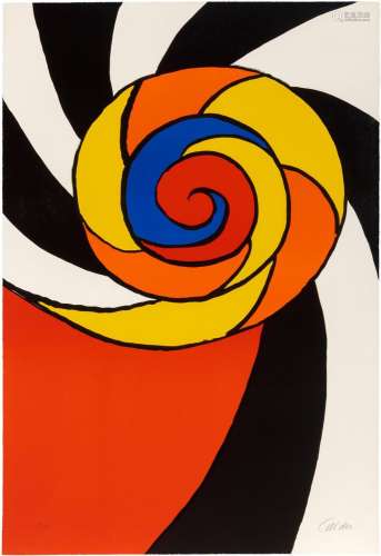 Alexander Calder LE TURBAN Color lithograph, unframed