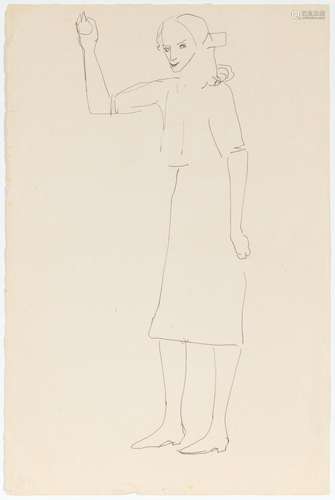 Henri Gaudier-Brzeska French, 1891-1915 Young Woman Standing...