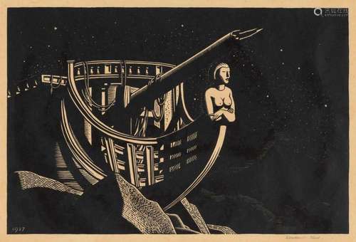 Rockwell Kent IMPERISHABLE (BURNE JONES 16) Wood engraving, ...