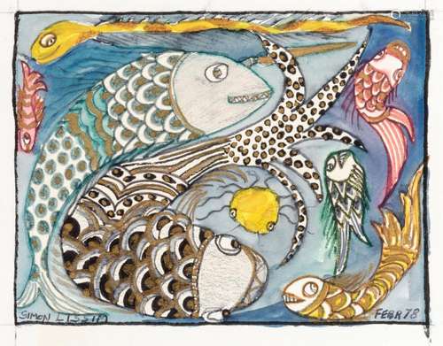 Simon Lissim Russian, 1900-1981 Untitled Aquatic Scene, 1978