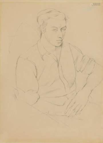 John Minton British, 1917-1957 Portrait of Robert Hunt at Ag...