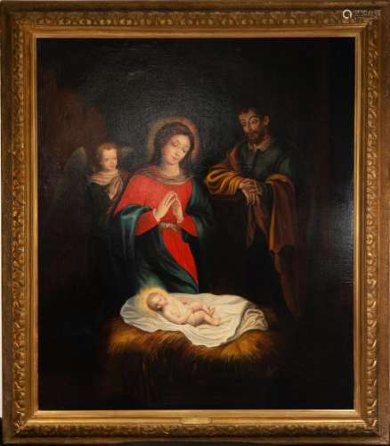 HOLY FAMILY WITH ANGEL, SEVILLIAN OR PORTUGUESE SCHOOL OF TH...