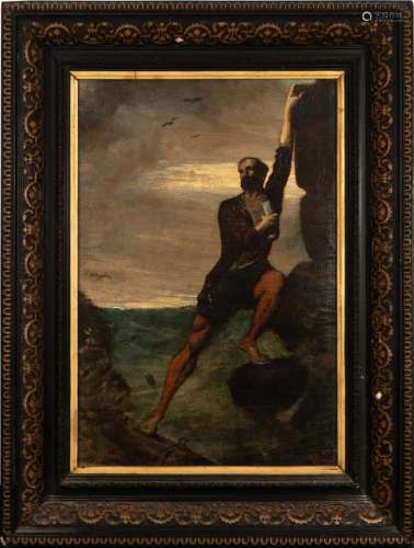 CASTAWAY ON A CLIFF, PORTUGUESE SCHOOL OF THE 19TH CENTURY
